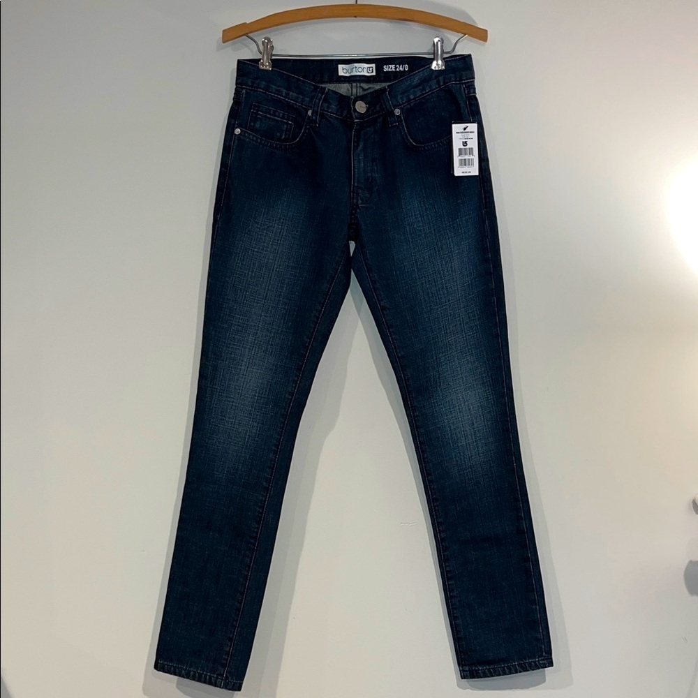 NWT BURTON Weekender Straight Leg Jeans Snowboard Indigo Dark Denim Women’s 24 - Picture 4 of 10